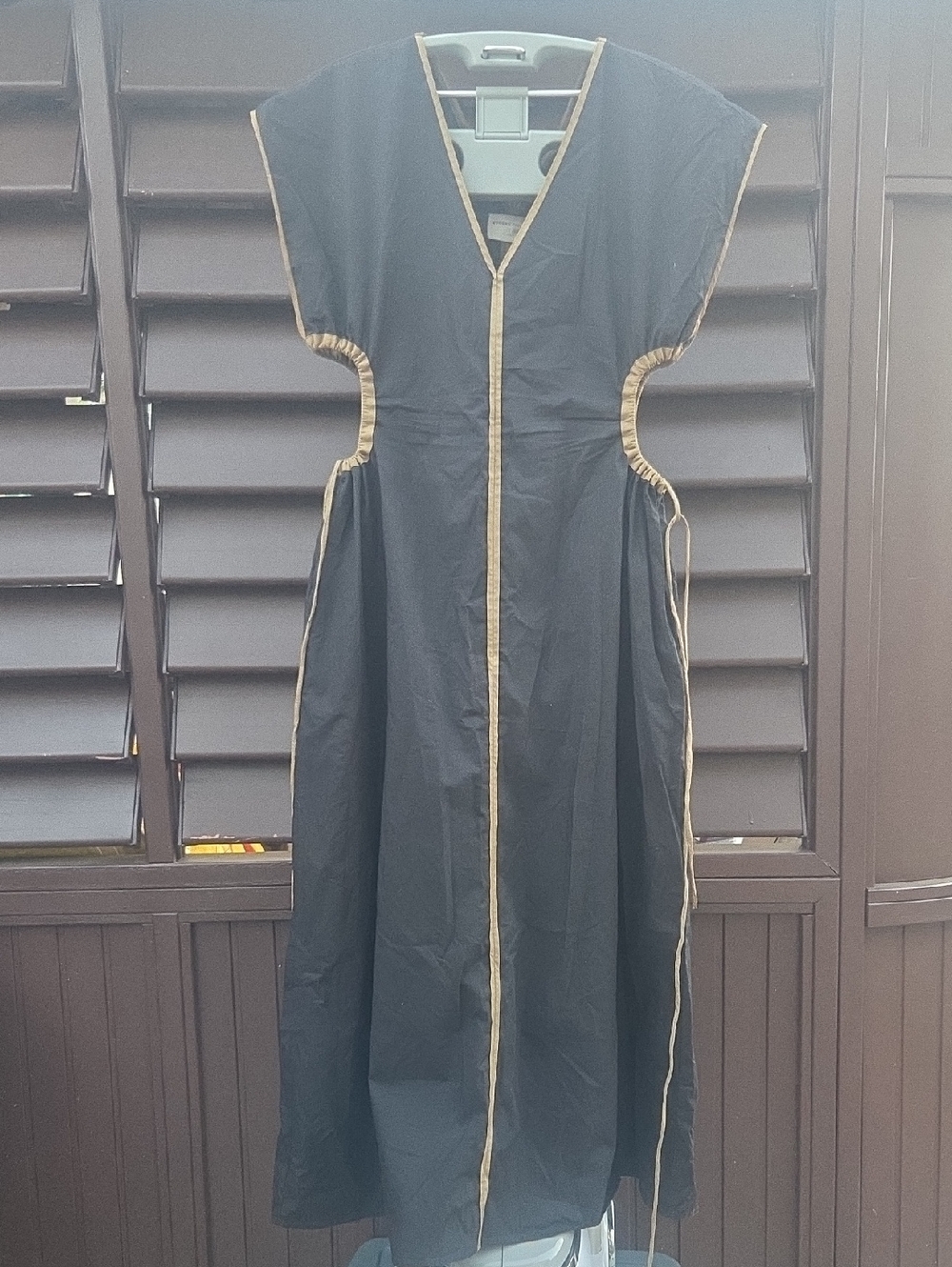 Modern Citizen Black Maxi Dress with Tan Trim